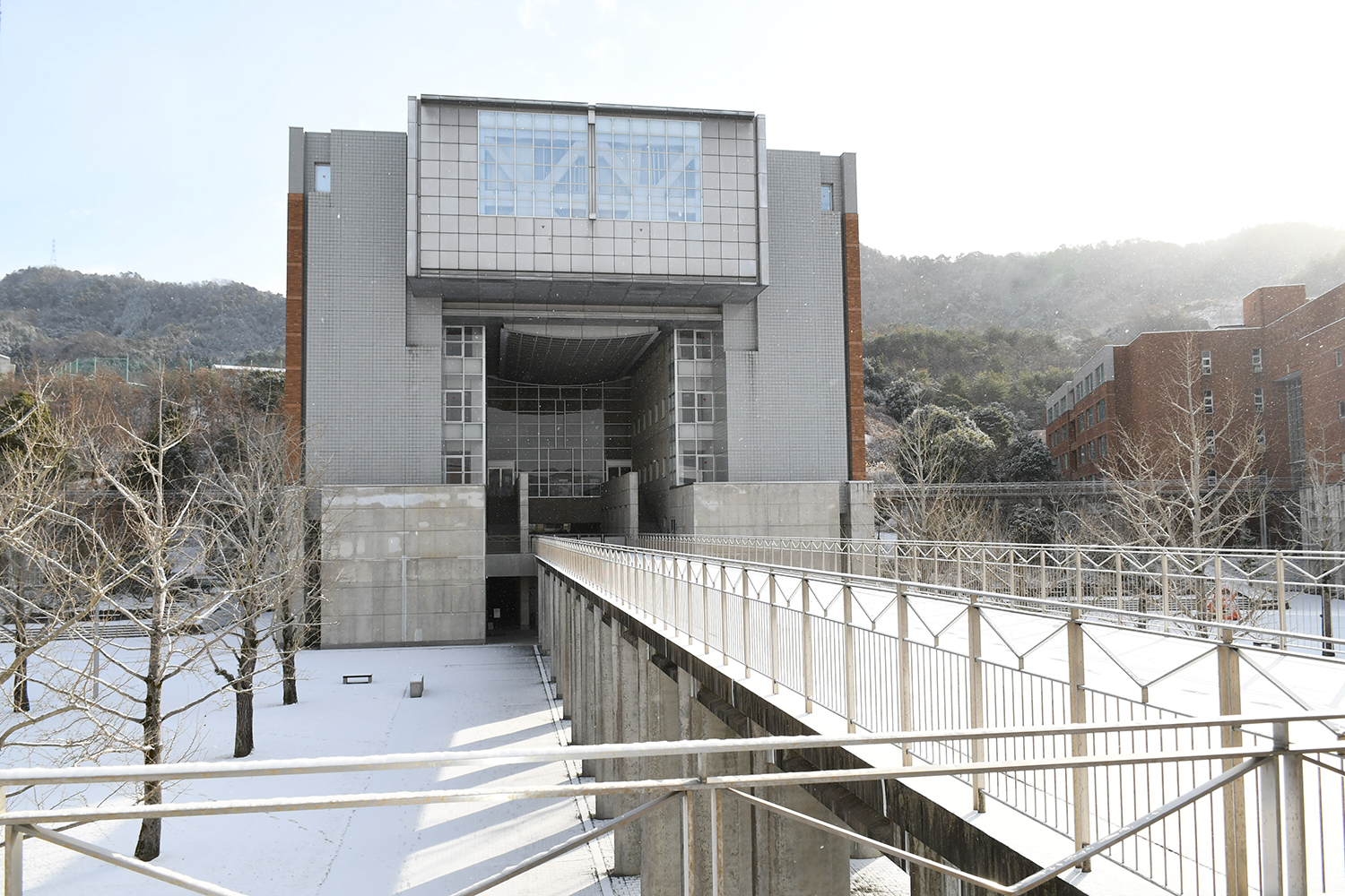 学内の雪景色２