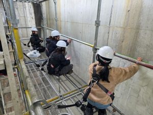 下絵転写の準備風景