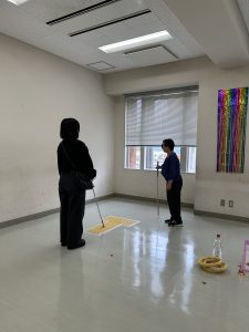 白杖体験