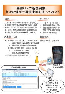 02‗小畑博靖先生（情報）無線LANで通信実験！色々な場所で通信速度を調べてみよう