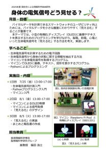 20_福田浩士先生（医用）身体の電気信号どう見せる？