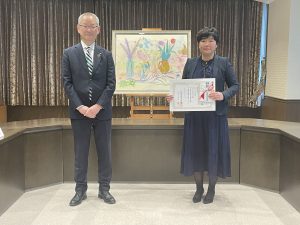 広島信用金庫日本画奨励賞授賞式の様子