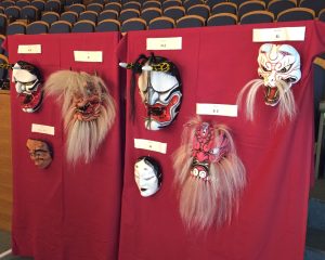 展示された神楽面
