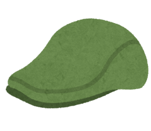 ハンチング帽のイラスト