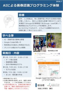 高校生による情報科学自由研究シラバス