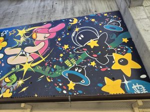 壁画完成お披露目会の様子